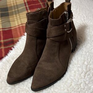 Nine West Dark Brown Ankle Booties